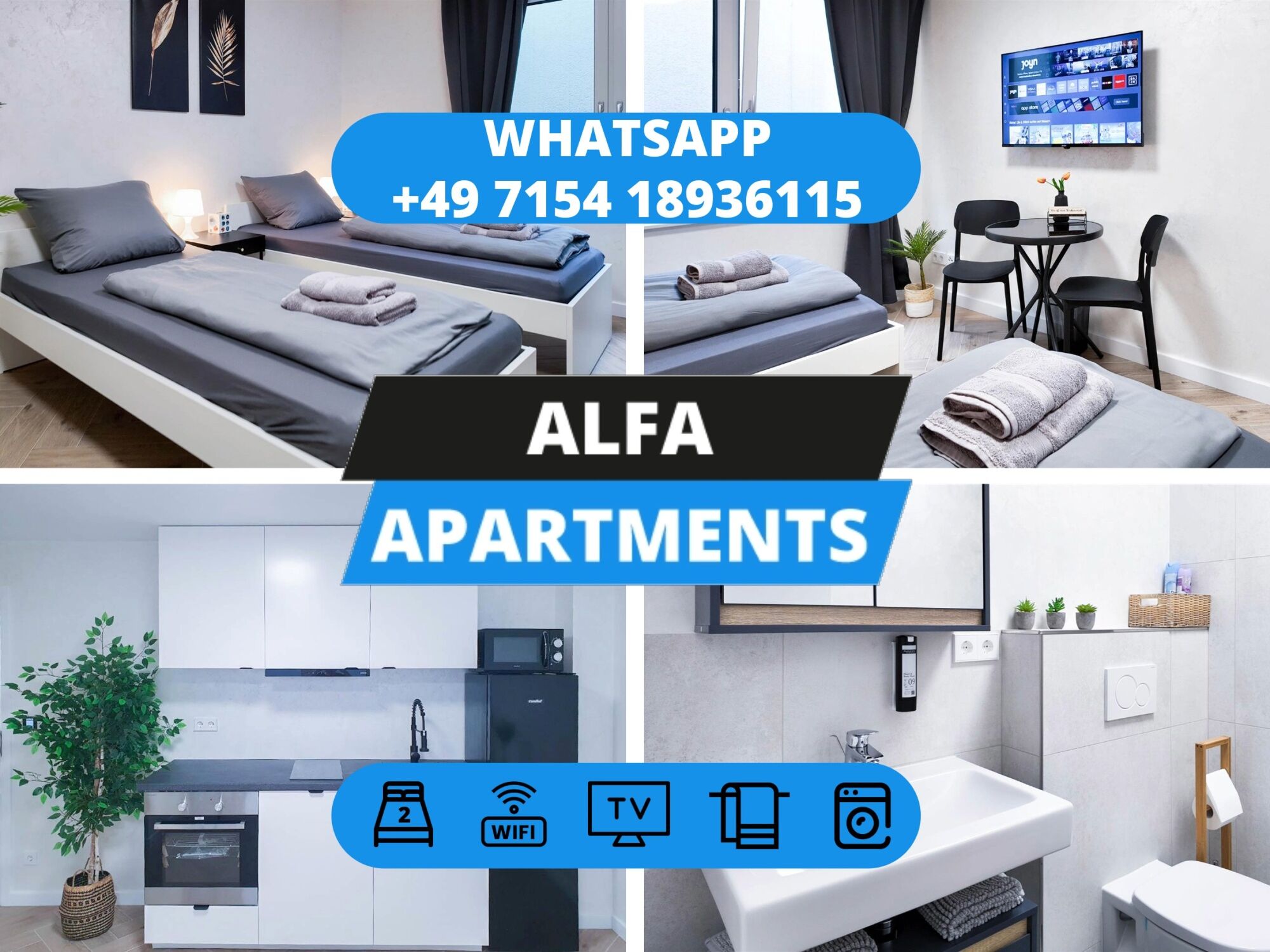 Mikro-Apartment mit 2 Einzelbetten, Küche & Bad / 2 beds, own kitchen & bathroom Mikro-Apartment mit 2 Einzelbetten, Küche & Bad / 2 beds, own kitchen & bathroom