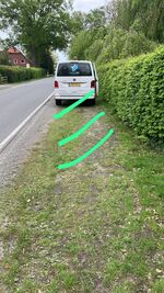 Parkplatz grün markiert Parkplatz grün markiert
