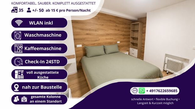 "Ihre ideale Monteurunterkunft – flexibel und bezahlbar!" "Ihre ideale Monteurunterkunft – flexibel und bezahlbar!"