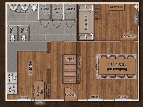 Monteurunterkunft II Ferienhaus II 14 Betten an der A7 Bild 2 Monteurunterkunft II Ferienhaus II 14 Betten an der A7 Bild 2