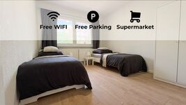 Neu renoviert: Wohnungen mit Einzelbetten, TV, WLAN, Parkpl. Bild 8 Neu renoviert: Wohnungen mit Einzelbetten, TV, WLAN, Parkpl. Bild 8
