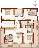 Grundriss OG 2x2-Zimmerwohnungen Grundriss OG 2x2-Zimmerwohnungen