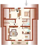 Grrundriss DG 3-Zimmer-Wohnung Grrundriss DG 3-Zimmer-Wohnung