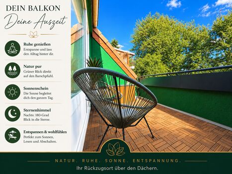 Balkon mit Naturblick | Balcony with Garden view Balkon mit Naturblick | Balcony with Garden view