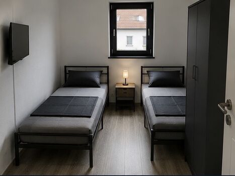 Monteurunterkunft für bis zu 8 Personen – 4 gemütliche Doppe Monteurunterkunft für bis zu 8 Personen – 4 gemütliche Doppe