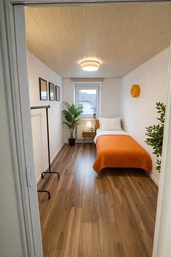 Einzelbett im separaten Schlafraum Einzelbett im separaten Schlafraum