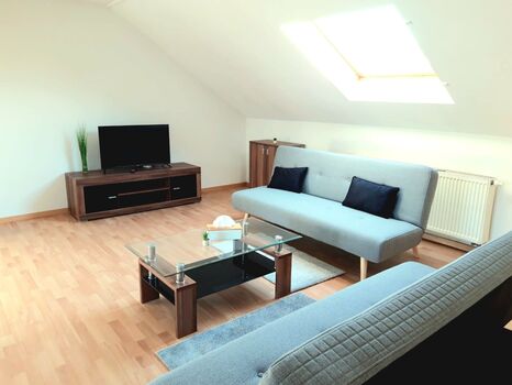 Wohnzimmer mit 2 Schlafsofas Wohnzimmer mit 2 Schlafsofas