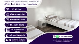 Unsere klassische Monteur-Zimmer in Rüsselsheim am Main und Bild 1 Unsere klassische Monteur-Zimmer in Rüsselsheim am Main und Bild 1