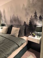 Ein Schlafzimmer mit Boxspringbett 180x200cm Übergroße Allergiker Bettwäsche 0 Ein Schlafzimmer mit Boxspringbett 180x200cm Übergroße Allergiker Bettwäsche 0