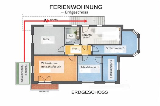 Charmantes Appartment Roding mit 3 Schlafzimmer Bild 2 Charmantes Appartment Roding mit 3 Schlafzimmer Bild 2