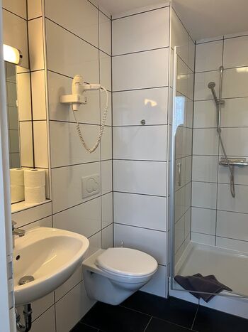 Bad mit Dusche und WC Bad mit Dusche und WC