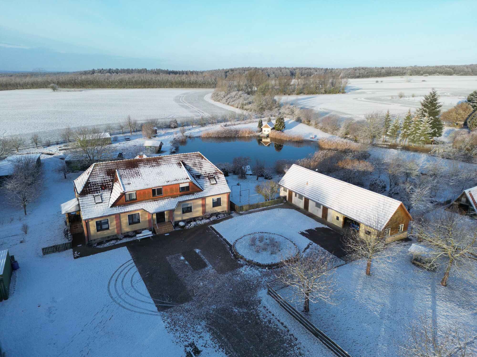 Landhaus am Teich - im Winter