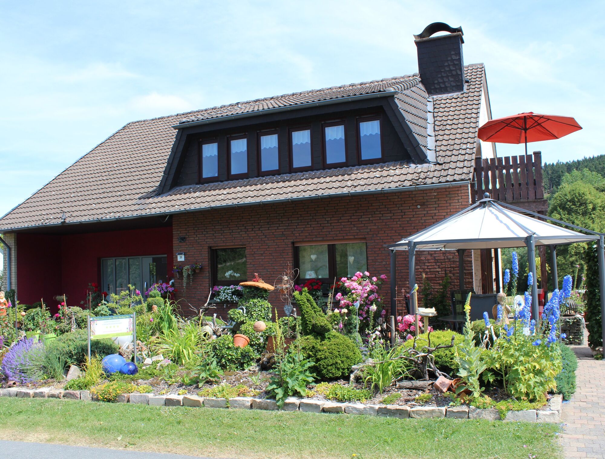 Blick auf Haus Heidegarten