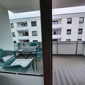 Blick auf den Balkon