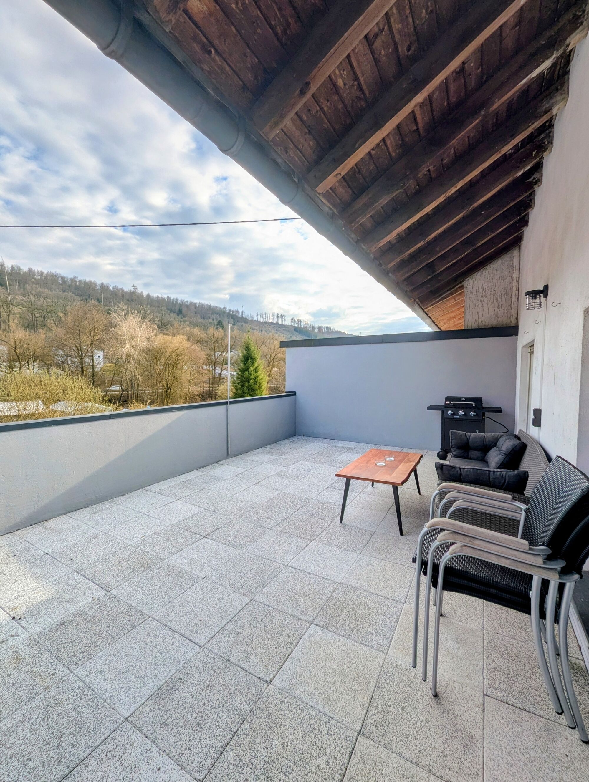 Große Terrasse mit Gasgrill