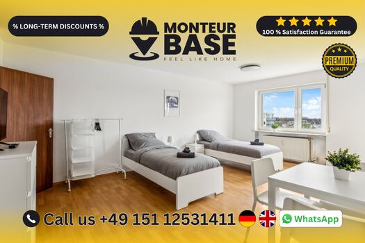 MONTEUR BASE - Unterkunft für 2-7 Personen in Hanau