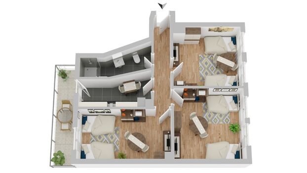 CosyHomes24 (GE09c) • Highspeed Wifi • Balkon• Stellplatz Zdjęcie 4