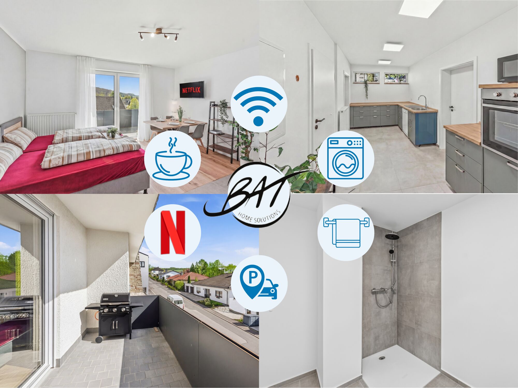 Komfortables Schlafzimmer mit Netflix – ideal für Monteure & Berufspendler