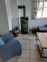 Wohnzimmer Kaminofen Apartment 1