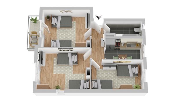 CosyHomes24 (HA02) • Balkon • TOP-Wifi • Smart TVs Zdjęcie 4
