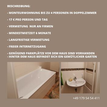 Monteurwohnung, min. 6 Monaten Mietzeit Picture 2