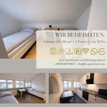 F&E // Moderne Monteurwohnung in Esslingen a.N. direkt an B10