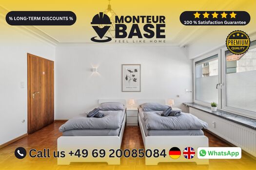 MONTEUR BASE - Unterkunft für 2-7 Personen in Kelsterbach