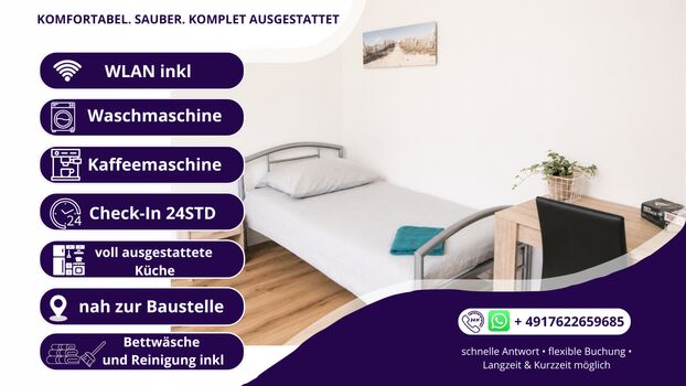 Schöne Monteur-Zimmer in Kelsterbach