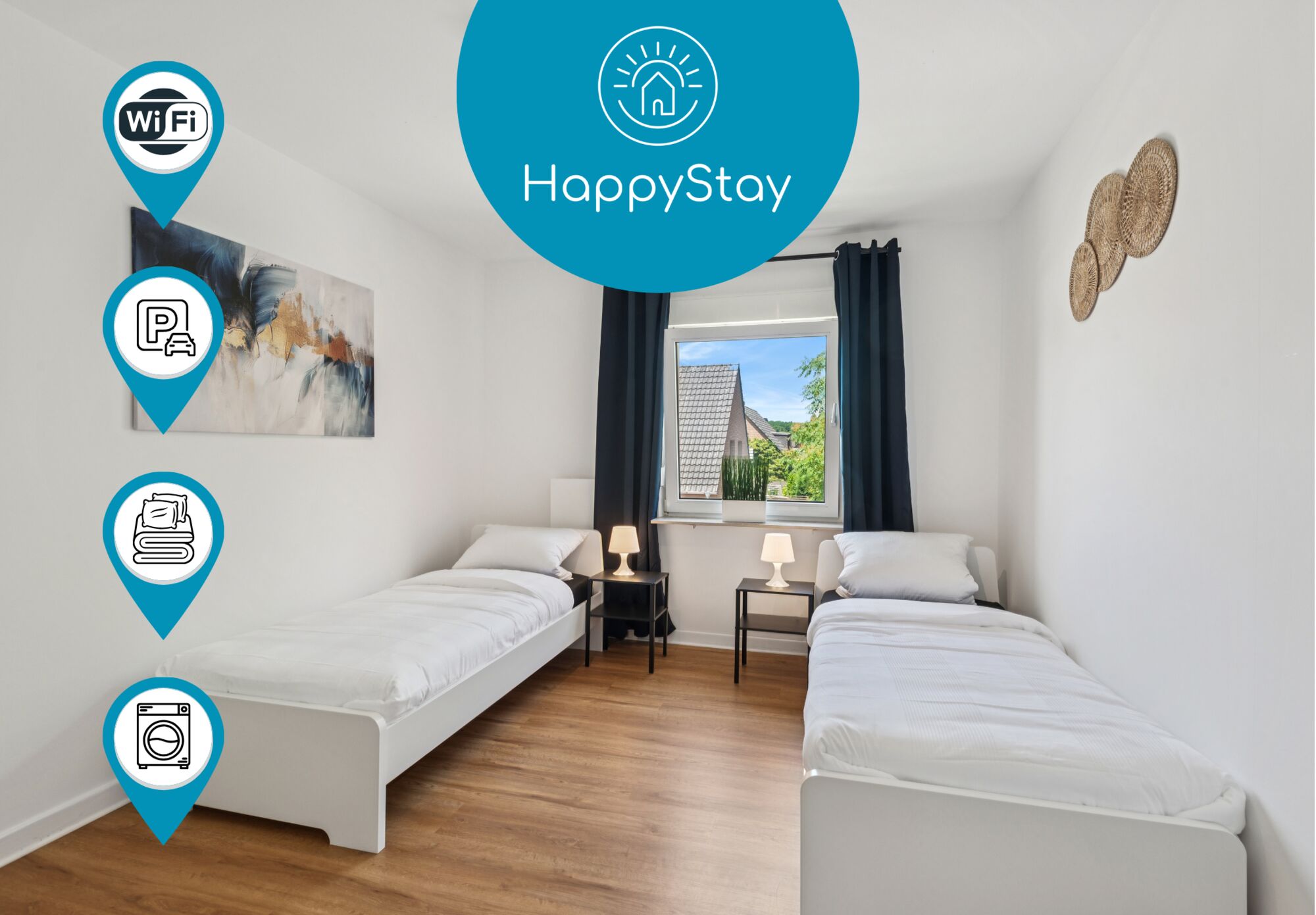 HappyStay bietet komfortable Unterkünfte für Handwerker und Monteure, abgestimmt auf ihre Bedürfnisse im Arbeitsalltag.