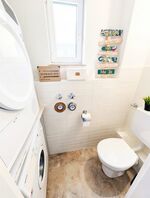 WC extra mit Waschmaschine Trockner