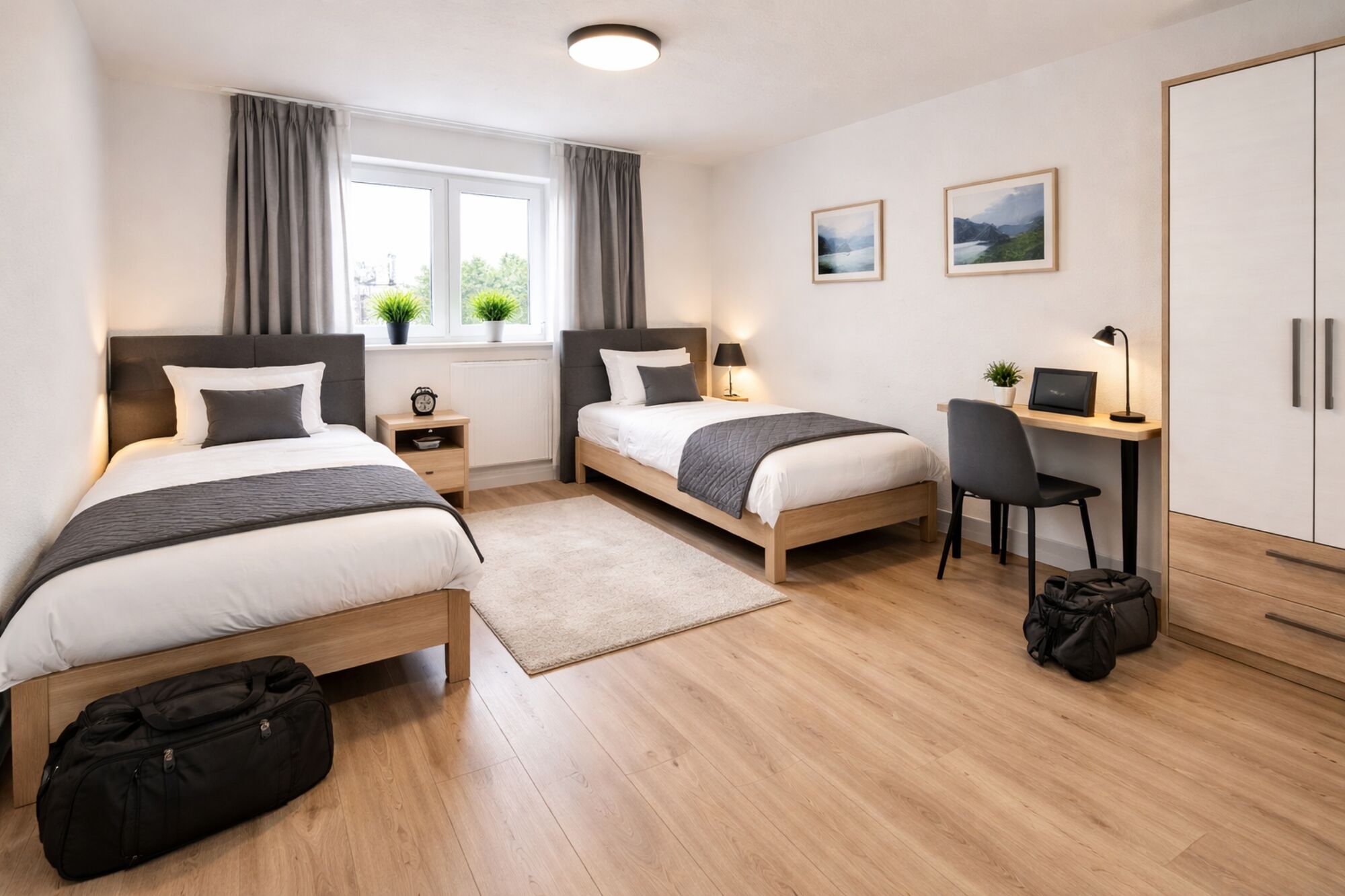 Schlafzimmer 3 mit zwei Einzelbetten