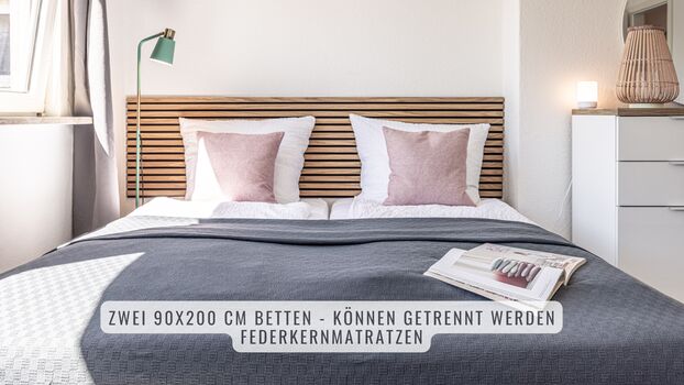 Modern | sauber | großer Fernseher | Einzelbetten