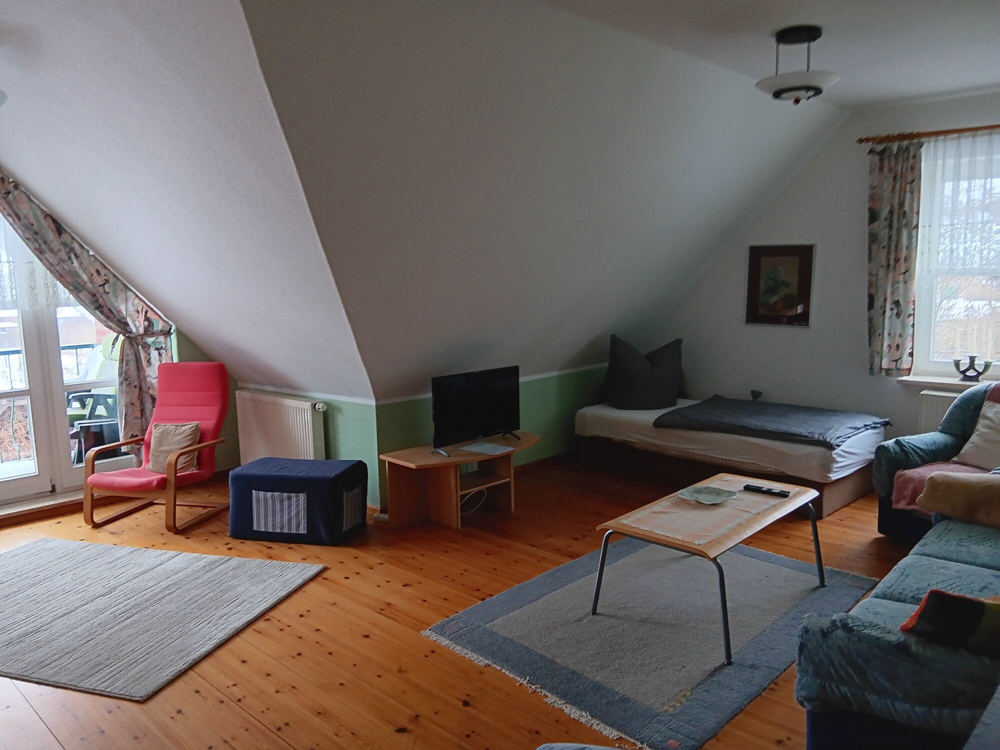 Wohnzimmer mit Aufbettung 