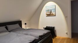 Schlafzimmer mit Boxspringbett 180x200cm