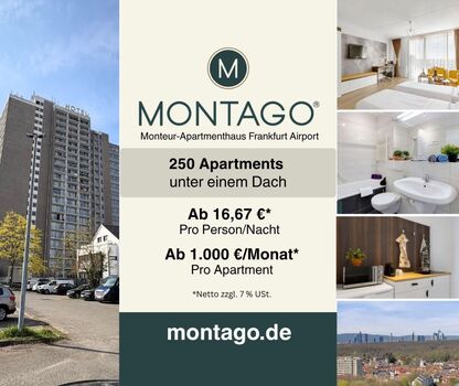 MONTAGO Monteur-Apartmenthaus Frankfurt Airport