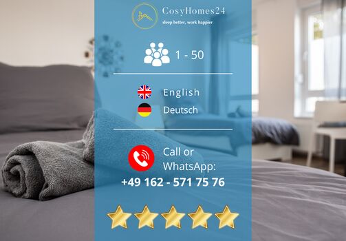 CosyHomes24 | High speed Wifi | Smart TV | Waschmaschine