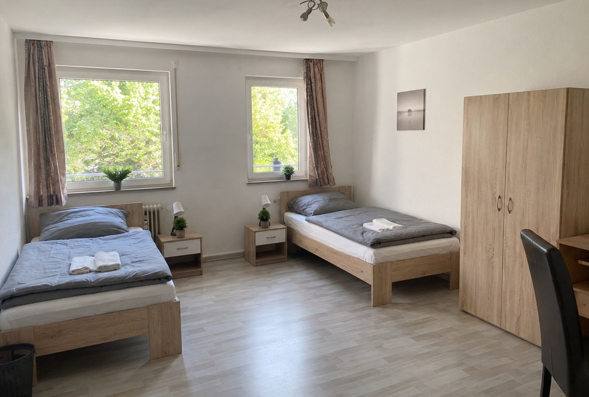 Doppelzimmer mit zwei Einzelbetten