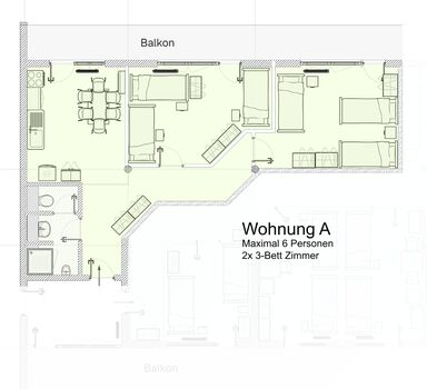 Moderne Monteurwohnungen Karlsruhe - zentrale Lage Bild 4