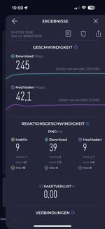 Fast maximaler Datendurchsatz im W-LAN