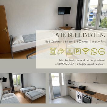 F&E // Moderne Unterkunft in Bad-Cannstatt nahe Wasengelände