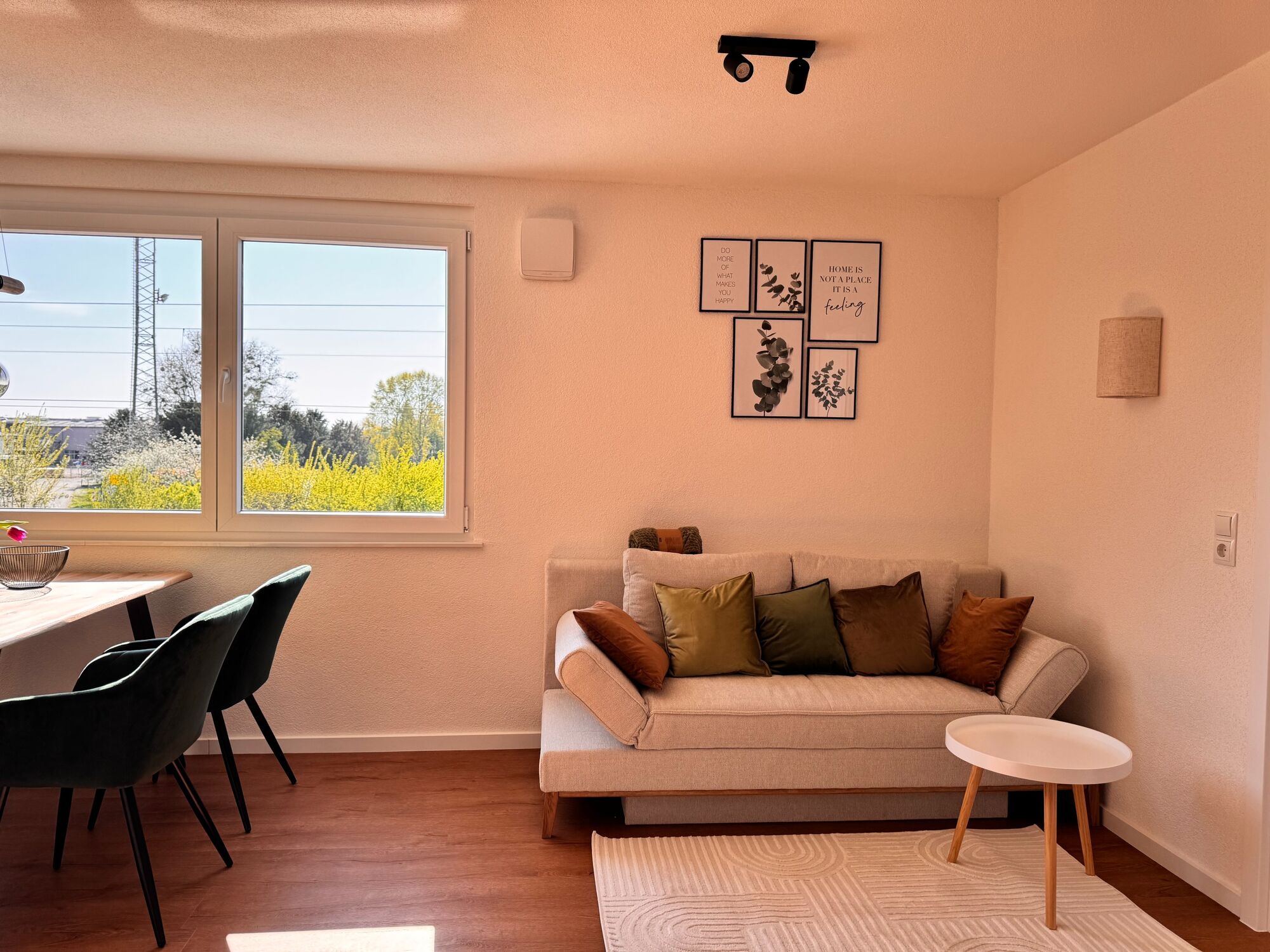 Eine Schlafcouch im Wohnbereich mit den Maßen 140x200