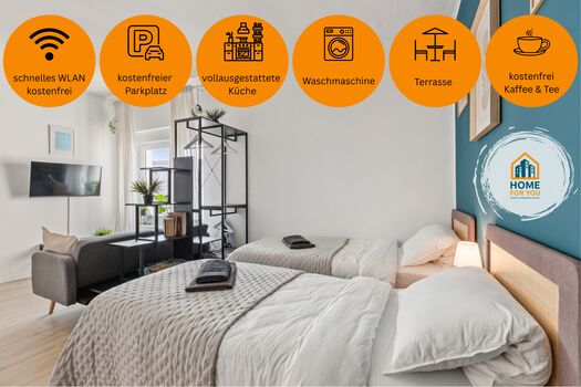 HOME FOR YOU I 2-Bettzimmer für 2 Personen I Bocholt