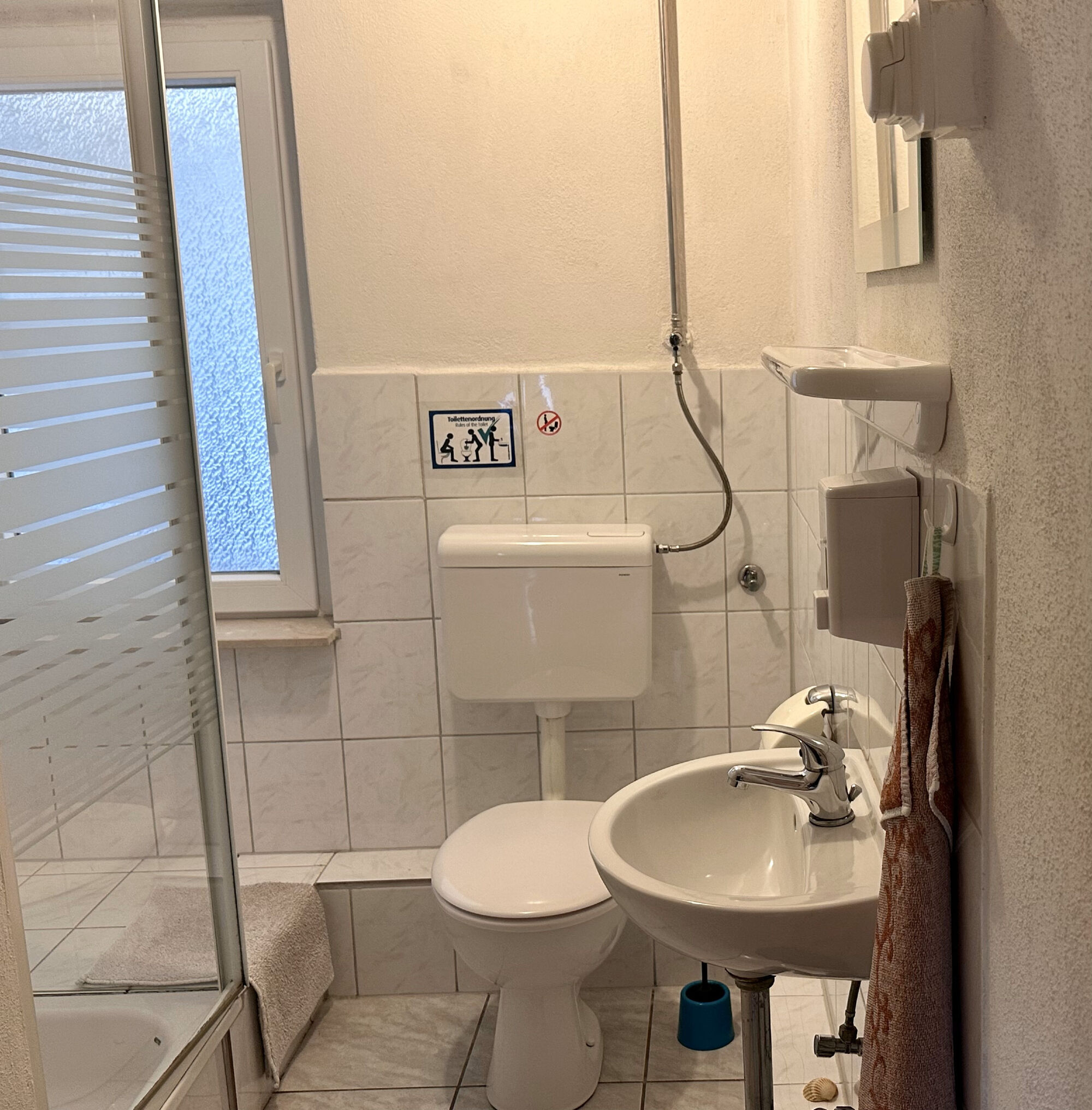 Gemeinschaftsbad im Ferienhaus