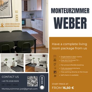 Monteurwohnung Viktoria – bis 6 Personen 👷‍♂️👷‍♀️