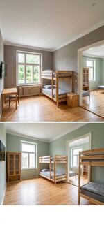 Helle Monteurwohnung mit voll ausgestatteter Küche, Waschrau Bild 3