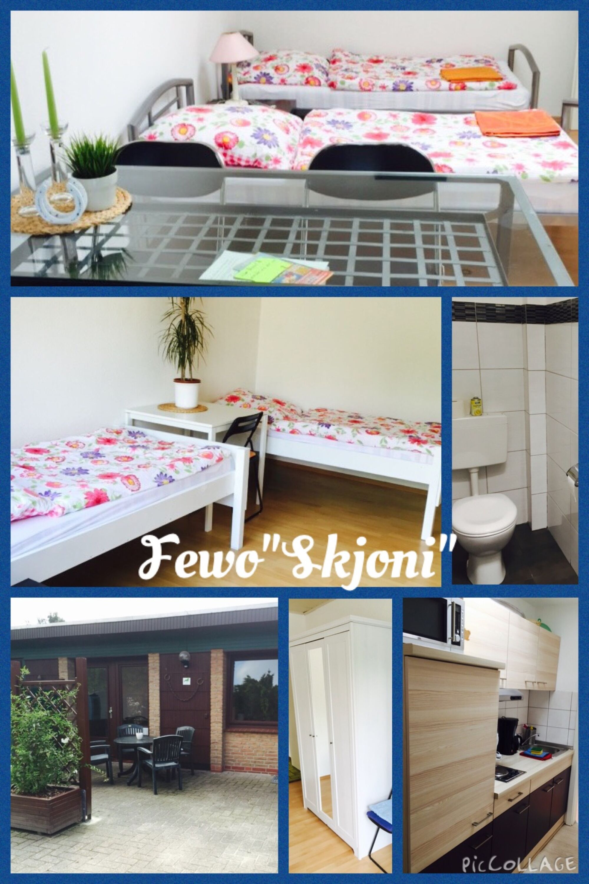 2 Zimmer mit 2 seperaten Betten,Küchenzeile,großes Duschbad und Terrasse für 4 Personen