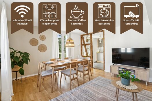 Smart-TV, Wohnzimmer für 6 Personen