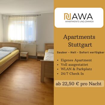 Apartments in Stuttgart - sauber, hell und voll ausgestattet