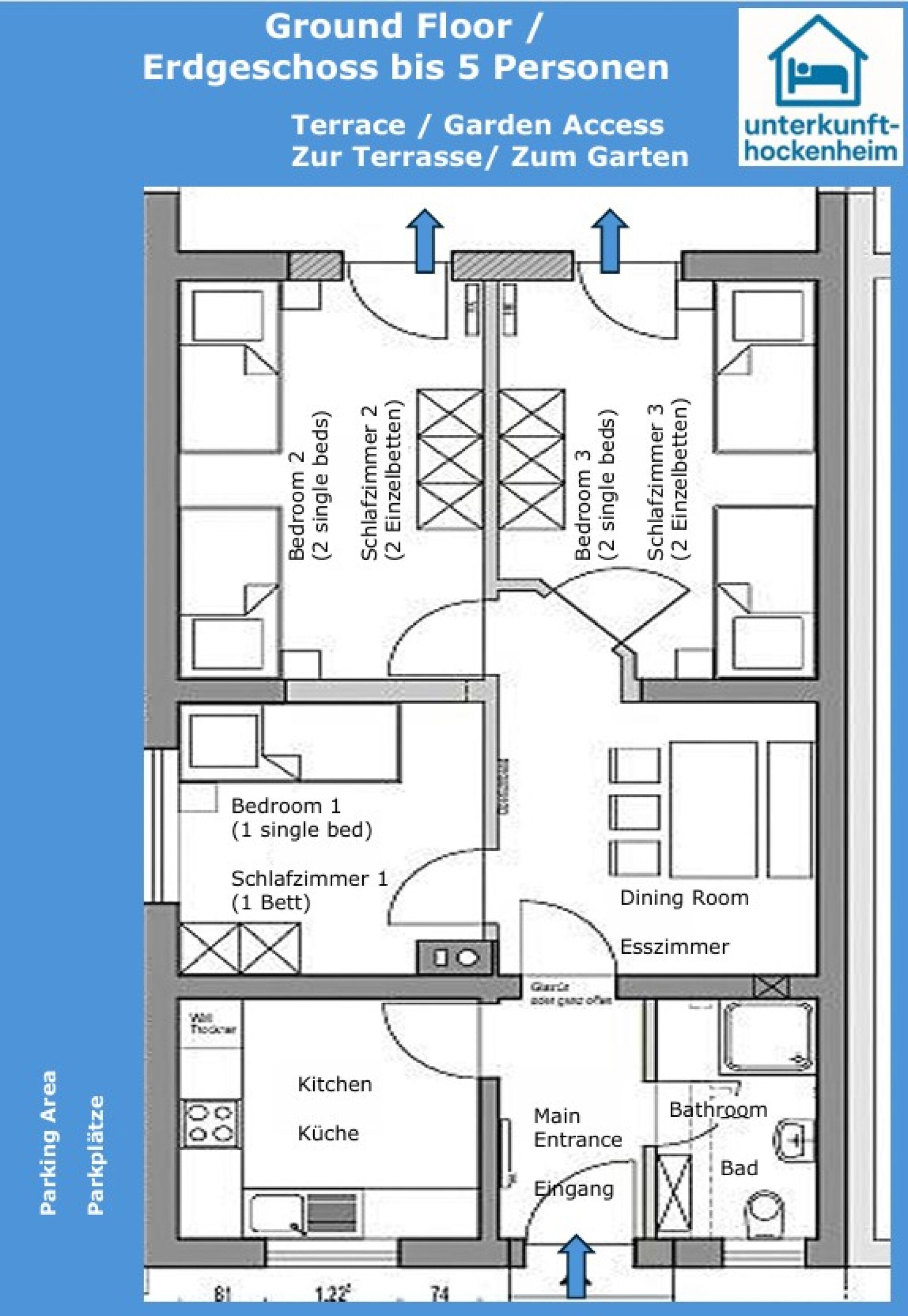 Aufteilung EG / ground floor plan