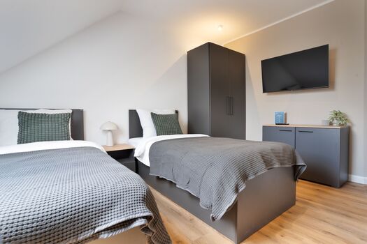 Modern eingerichtete Studios mit voll ausgestatteter Küche